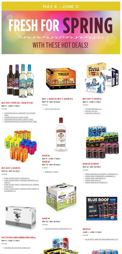 Alcool NB Liquor Hot Deals May 8 to June 11