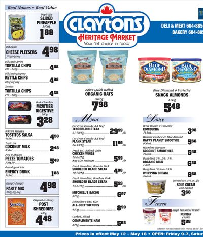 Claytons Heritage Market Flyer May 12 to 18