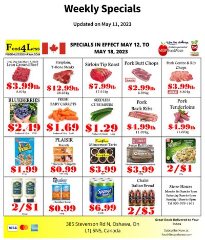 Food 4 Less (Oshawa) Flyer May 12 to 18