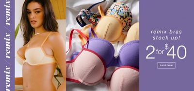 La Senza Canada Deals: 2 for $40 Remix Bras + 5 Panties for $30 + Save 40% OFF Clearance
