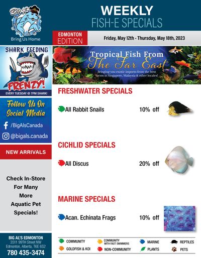 Big Al's (Edmonton) Weekly Specials May 12 to 18
