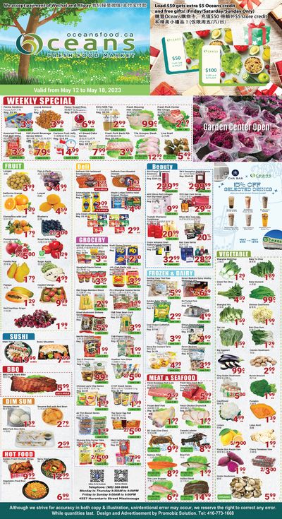 Oceans Fresh Food Market (Mississauga) Flyer May 12 to 18