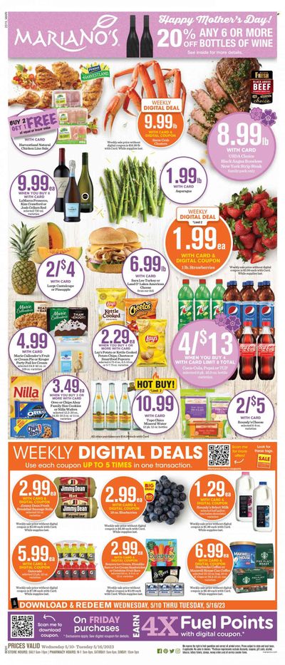 Mariano’s (IL) Weekly Ad Flyer Specials May 10 to May 16, 2023