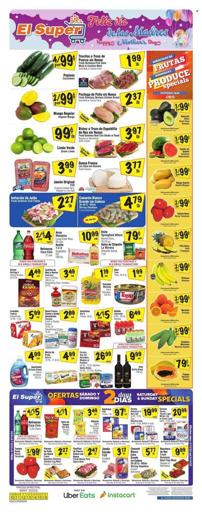 El Super (CA) Weekly Ad Flyer Specials May 10 to May 16, 2023