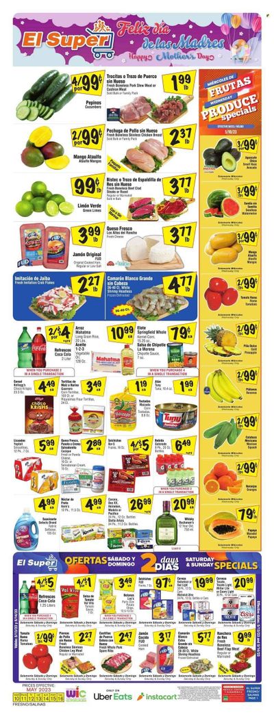 El Super (CA) Weekly Ad Flyer Specials May 10 to May 16, 2023