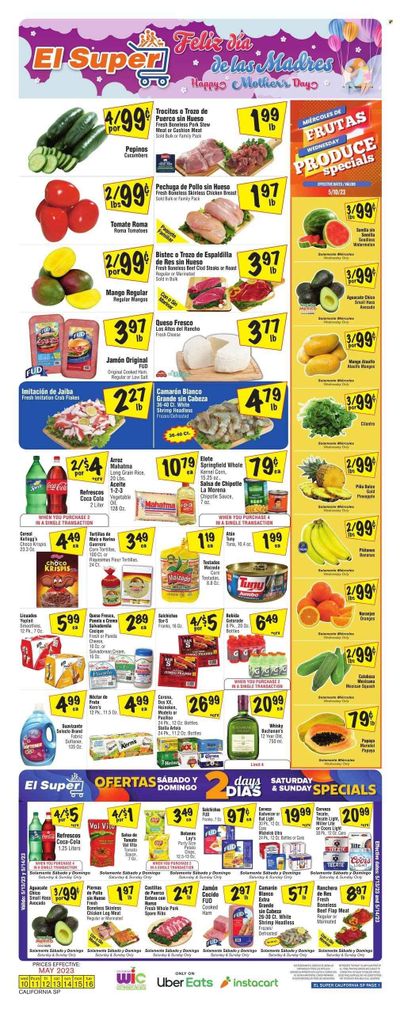 El Super (CA) Weekly Ad Flyer Specials May 10 to May 16, 2023