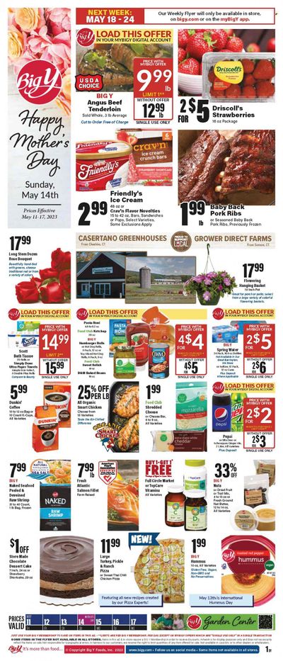 Big Y (MA) Weekly Ad Flyer Specials May 11 to May 17, 2023