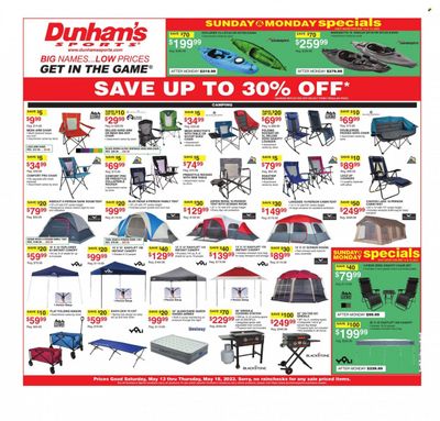 Dunham's Sports (MI, PA, WI) Weekly Ad Flyer Specials May 13 to May 18, 2023