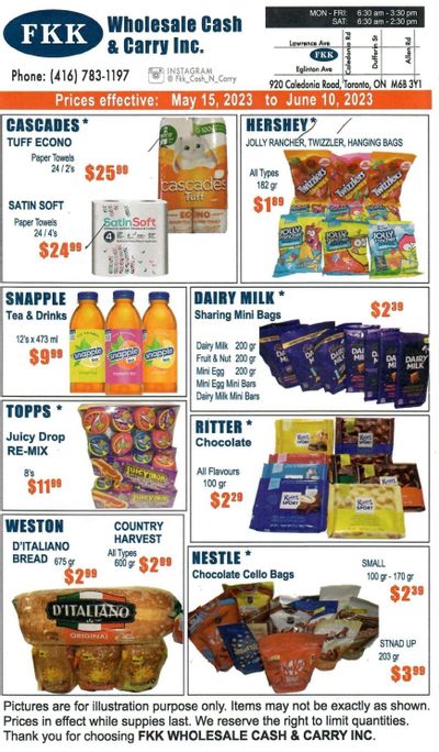 FKK Wholesale Cash & Carry Flyer May 15 to June 10