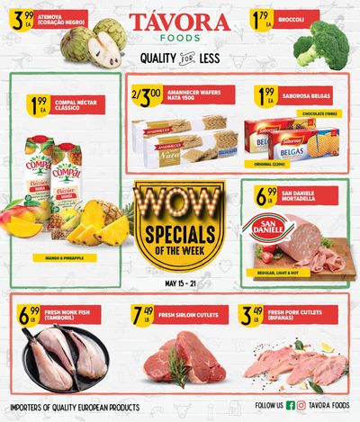 Tavora Foods Flyer May 15 to 21