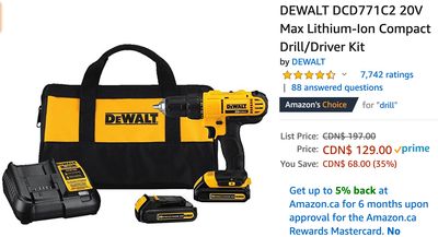 Amazon Canada Deals: Save 35% on Dewalt Drill/Driver Kit + 47% on Under Armour Hustle Backpack + 34% on Black+Decker 3-in-1 Waffle Maker + More Deals