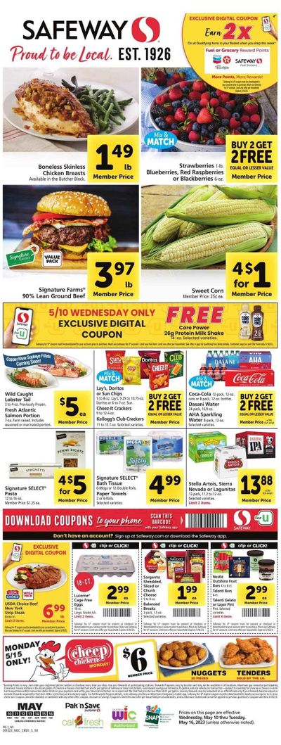 Safeway (CA) Weekly Ad Flyer Specials May 10 to May 16, 2023