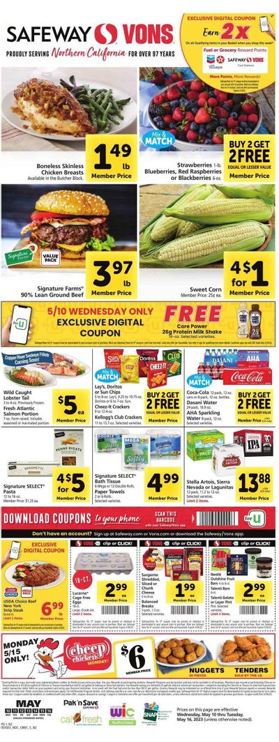 Safeway (CA) Weekly Ad Flyer Specials May 10 to May 16, 2023