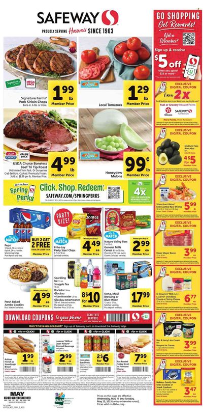 Safeway (HI) Weekly Ad Flyer Specials May 17 to May 23, 2023