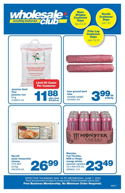 Wholesale Club (West) Flyer May 18 to June 7