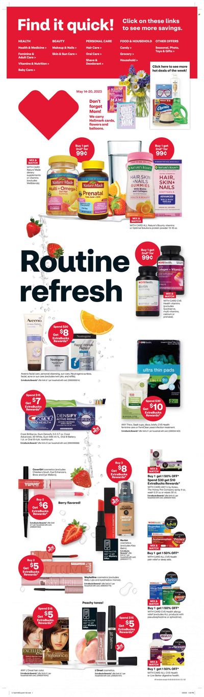 CVS Pharmacy Weekly Ad Flyer Specials May 14 to May 20, 2023