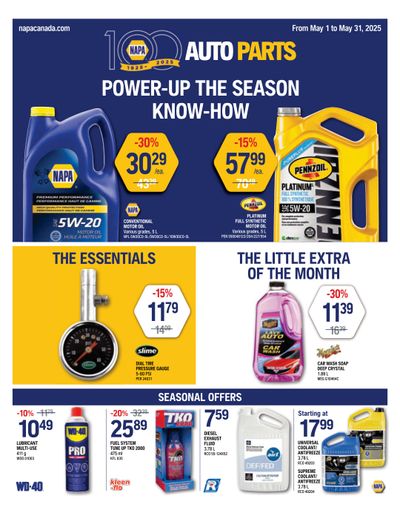NAPA Auto Parts Flyer May 1 to 31
