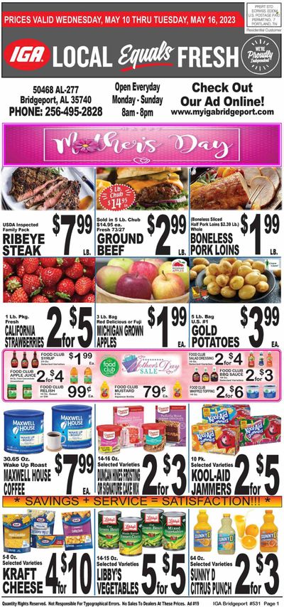 IGA (50) Weekly Ad Flyer Specials May 10 to May 16, 2023