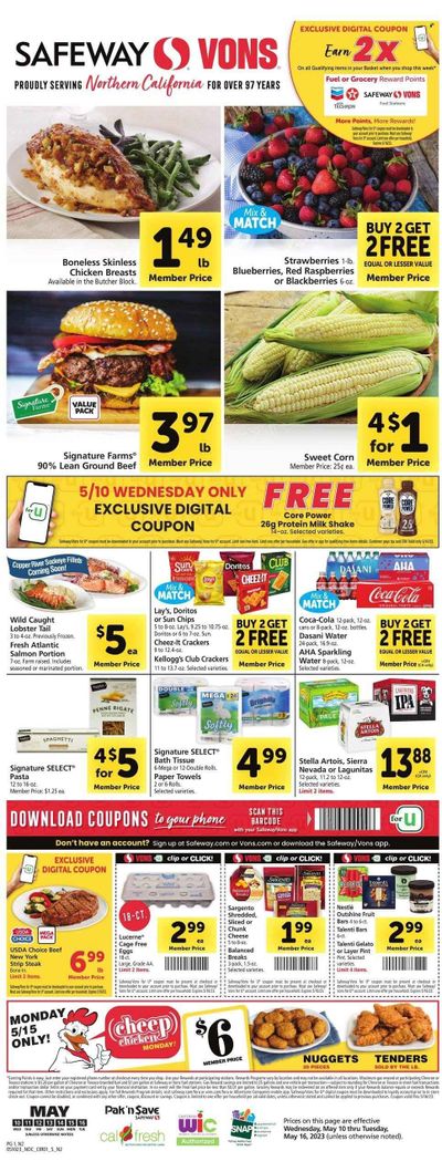 Vons (CA) Weekly Ad Flyer Specials May 10 to May 16, 2023