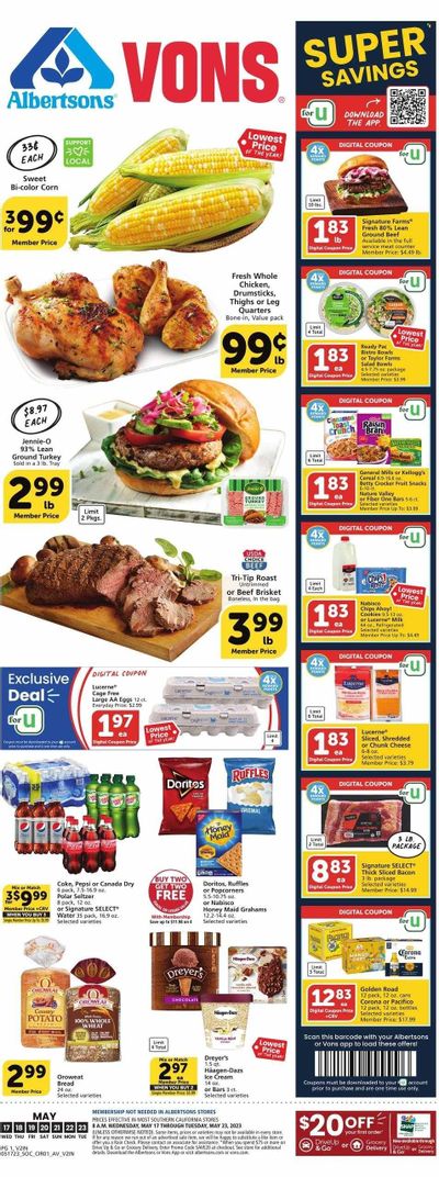 Vons (CA) Weekly Ad Flyer Specials May 17 to May 23, 2023