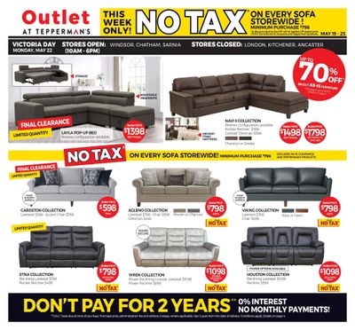 Outlet at Tepperman's Flyer May 19 to 25