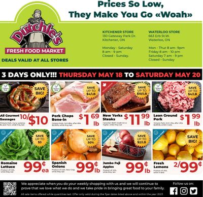 Dutchies Fresh Market Flyer May 18 to 20