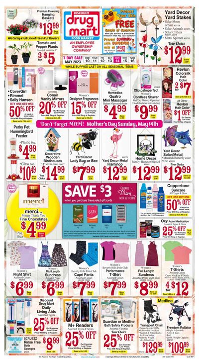 Discount Drug Mart (OH) Weekly Ad Flyer Specials May 10 to May 16, 2023