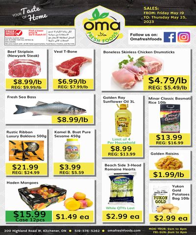 Oma Fresh Foods Flyer May 19 to 25