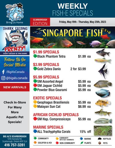 Big Al's (Scarborough) Weekly Specials May 19 to 25