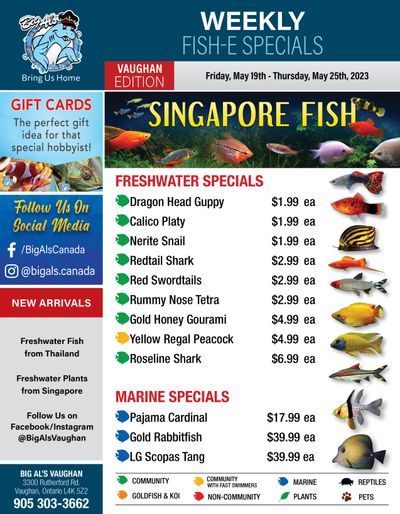 Big Al's (Vaughan) Weekly Specials May 19 to 25