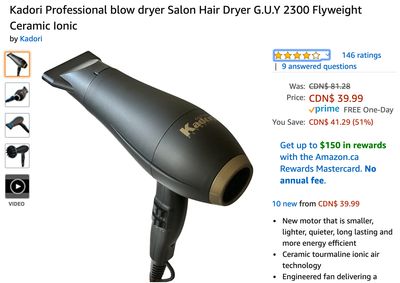 Amazon Canada Deals: Save 51% on Professional Blow Dryer + 50% on Versa Formulamixer + 49% on Hot Wheels Launch Across Challenge + More Deals