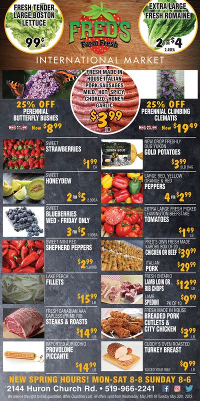 Fred's Farm Fresh Flyer May 24 to 30
