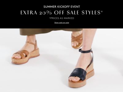 Naturalizer Canada Summer Kickoff Event Sale: Save Extra 20% OFF Sale Shoes & Sandals