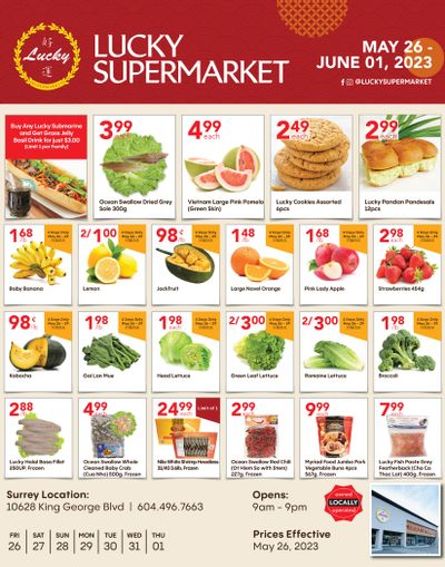 Lucky Supermarket (Surrey) Flyer May 26 to June 1