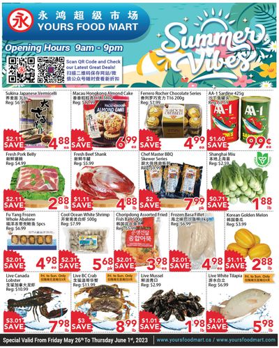 Yours Food Mart Flyer May 26 to June 1
