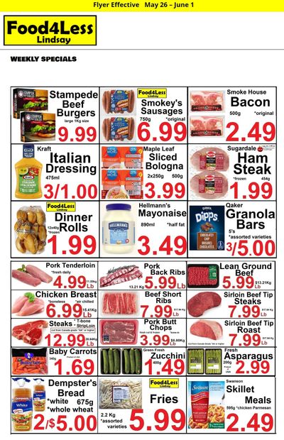 Food 4 Less (Lindsay) Flyer May 26 to June 1