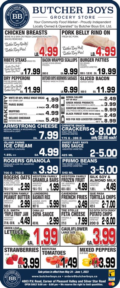 Butcher Boys Grocery Store Flyer May 24 to June 1