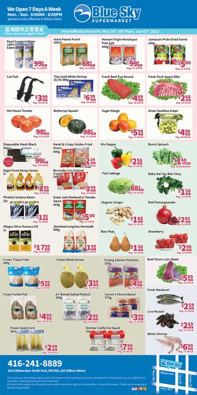 Blue Sky Supermarket (North York) Flyer May 26 to June 1