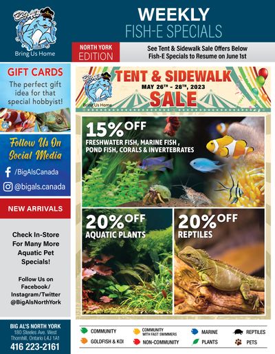 Big Al's (North York) Tent & Sidwalk Sale May 26 to 28