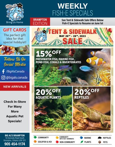 Big Al's (Brampton) Tent & Sidwalk Sale May 26 to 28