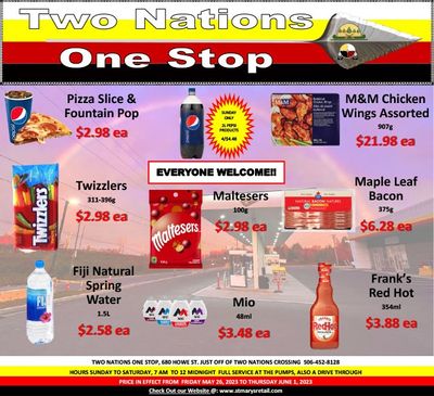 Two Nations One Stop Flyer May 26 to June 1