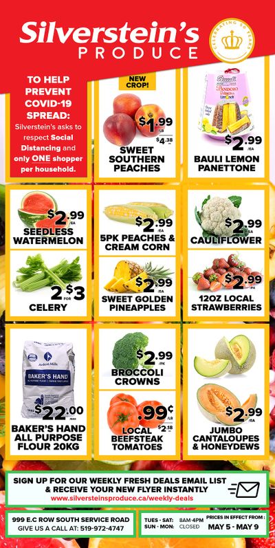 Silverstein's Produce Flyer May 5 to 9
