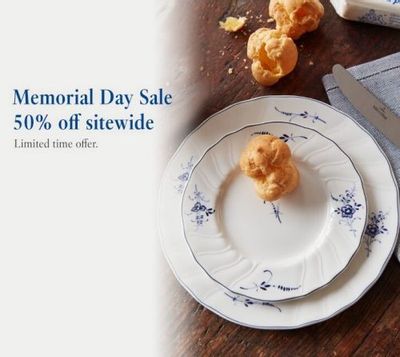 Villeroy & Boch Canada Memorial Day Sale: Save 50% OFF Sitewide Sale + Up to 60% OFF Clearance