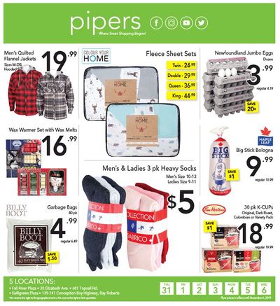 Pipers Superstore Flyer October 31 to November 6