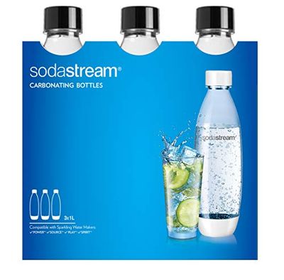 SodaStream 1L Fuse Carbonating bottle, black 3PK $9.98 (Reg $19.98)