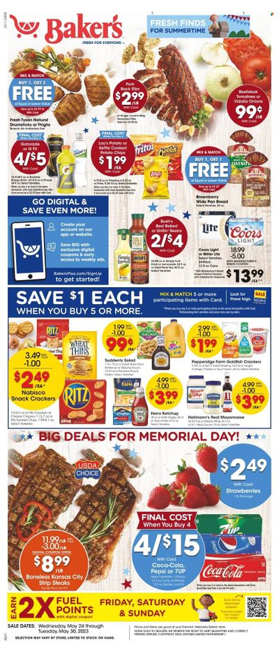 Baker's (NE) Weekly Ad Flyer Specials May 24 to May 30, 2023