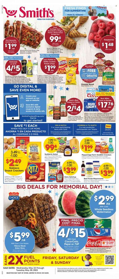 Smith's (AZ, ID, MT, NM, NV, UT, WY) Weekly Ad Flyer Specials May 24 to May 30, 2023
