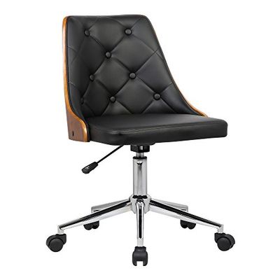 Armen Living LCDIOFCHBLACK Diamond Mid-Century Office Desk Height Chair, Black $162.39 (Reg $237.50)