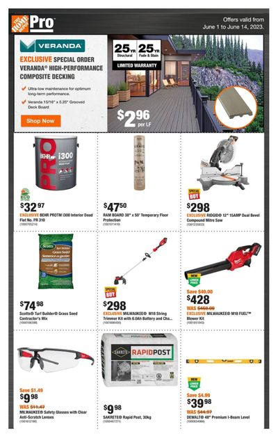 Home Depot Pro Flyer June 1 to 14