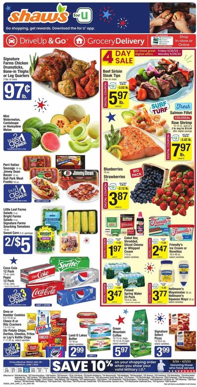 Shaw’s (MA, ME, NH, RI, VT) Weekly Ad Flyer Specials May 26 to June 1, 2023